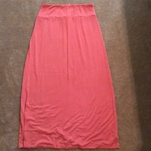 Coral Mossimo Maxi Skirt Large